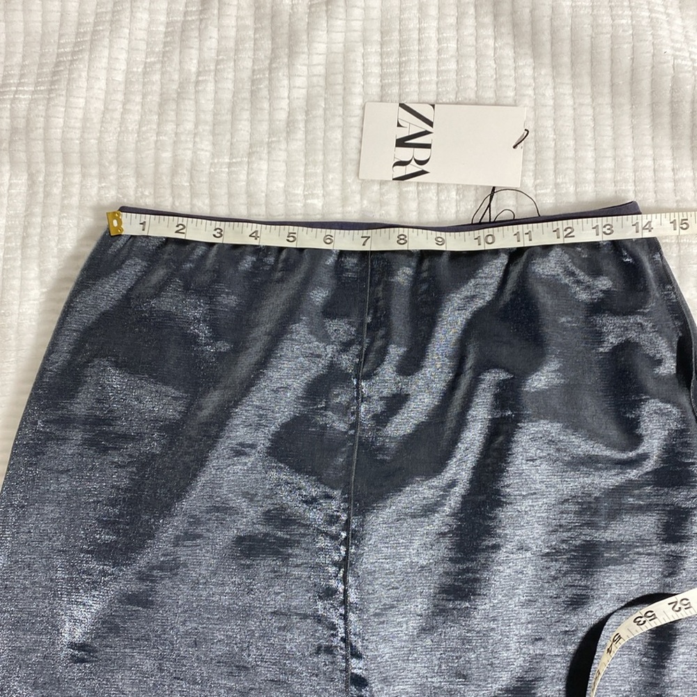 Zara Metallic Pencil Skirt Blogger Favorite Size M - Picture 13 of 14